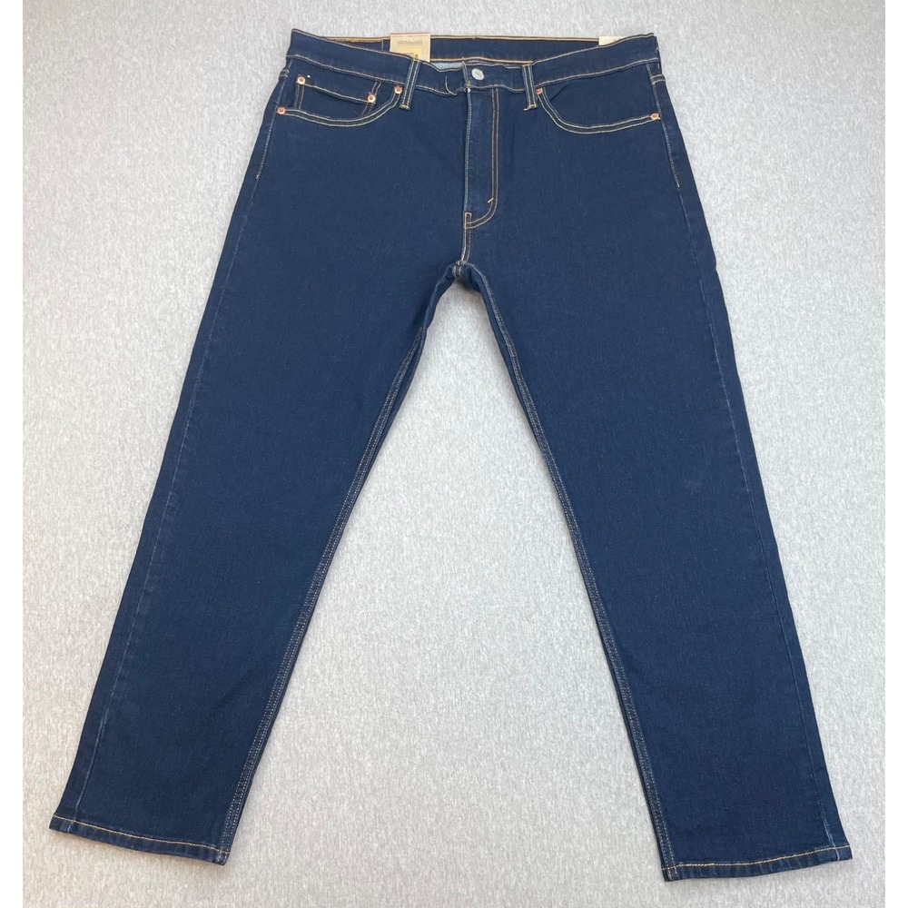 Levis 502 Jeans Mens 36 x 30 Blue Cotton Blend Stretch‎ Tapered NWT